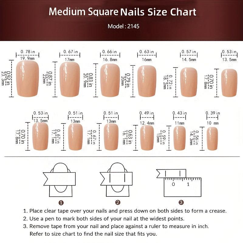 Flower Pearl Rhinestone Press On Nails Set with Adhesive Tabs