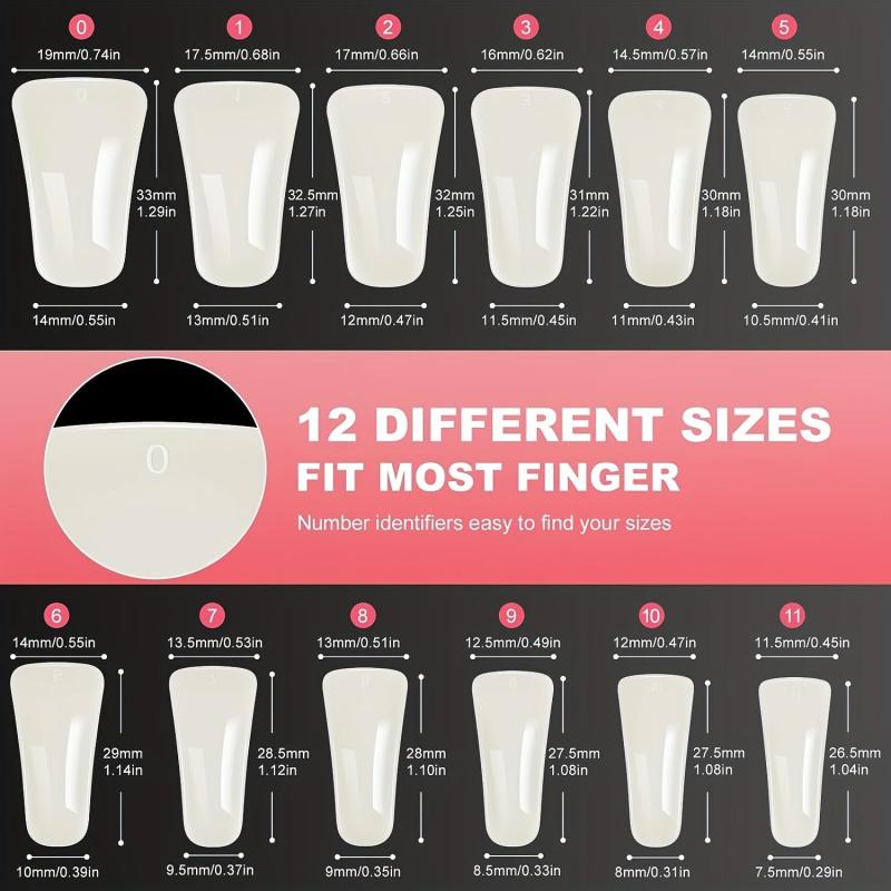 120pcs Duck Feet Nail Tips Curved False Nails Clear Natural For Y2K Salon