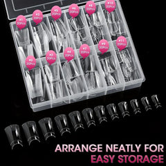 120pcs Duck Feet Nail Tips Curved False Nails Clear Natural For Y2K Salon
