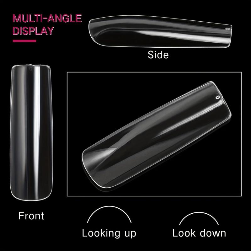240 Pcs 4 5XL Tapered Square False Nails Tips Full Cover Acrylic Artificial Tip