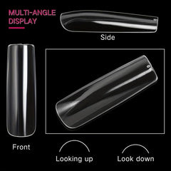 240 Pcs 4 5XL Tapered Square False Nails Tips Full Cover Acrylic Artificial Tip