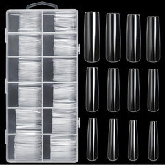 240 Pcs 4 5XL Tapered Square False Nails Tips Full Cover Acrylic Artificial Tip