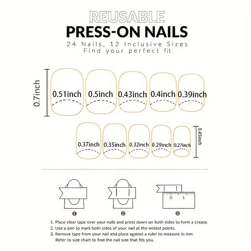 Khaki Y2K Press On Nails Full Cover Reusable Acrylic False Nails