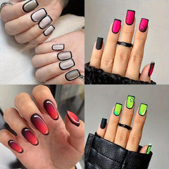 Halloween Spider Web 2D Press On Nails Set Medium Square