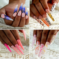 YADADA Full Cover Clear False Nail Tips 240 Pcs