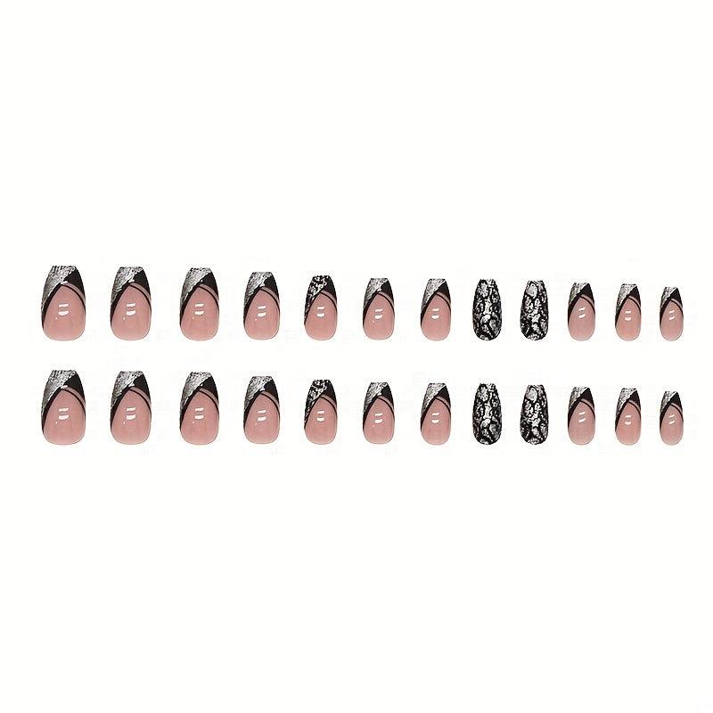 24 pcs Leopard Y2K Press On Nails Halloween Nails