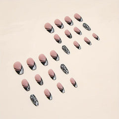 24 pcs Leopard Y2K Press On Nails Halloween Nails