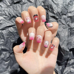 Halloween Press On Nails with Nail File and Jelly Glue