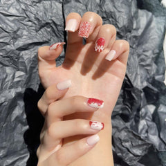 Halloween Press On Nails with Nail File and Jelly Glue