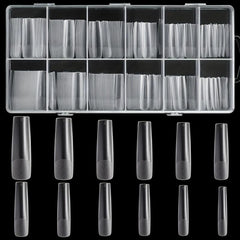 240pcs Half Matte Clear Acrylic Nail Tips
