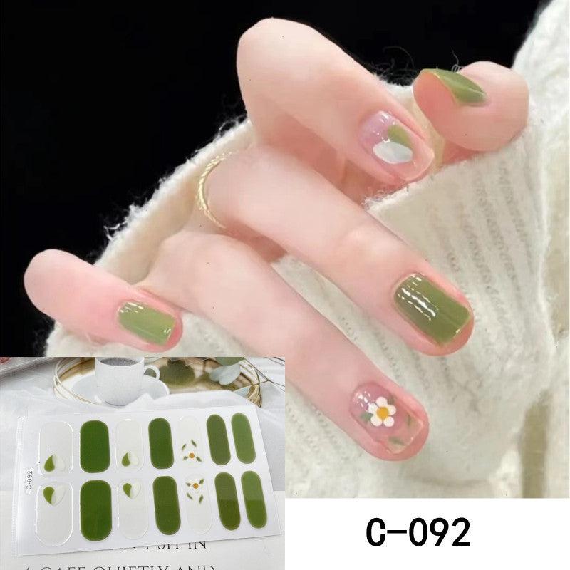 3D Glossy Nail Strips Adhesive Nail Polish Stickers DIY Nail Art Decals