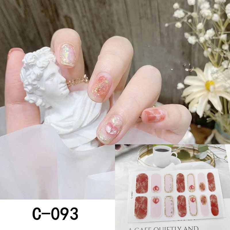 3D Glossy Nail Strips Adhesive Nail Polish Stickers DIY Nail Art Decals