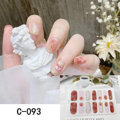3D Glossy Nail Strips Adhesive Nail Polish Stickers DIY Nail Art Decals