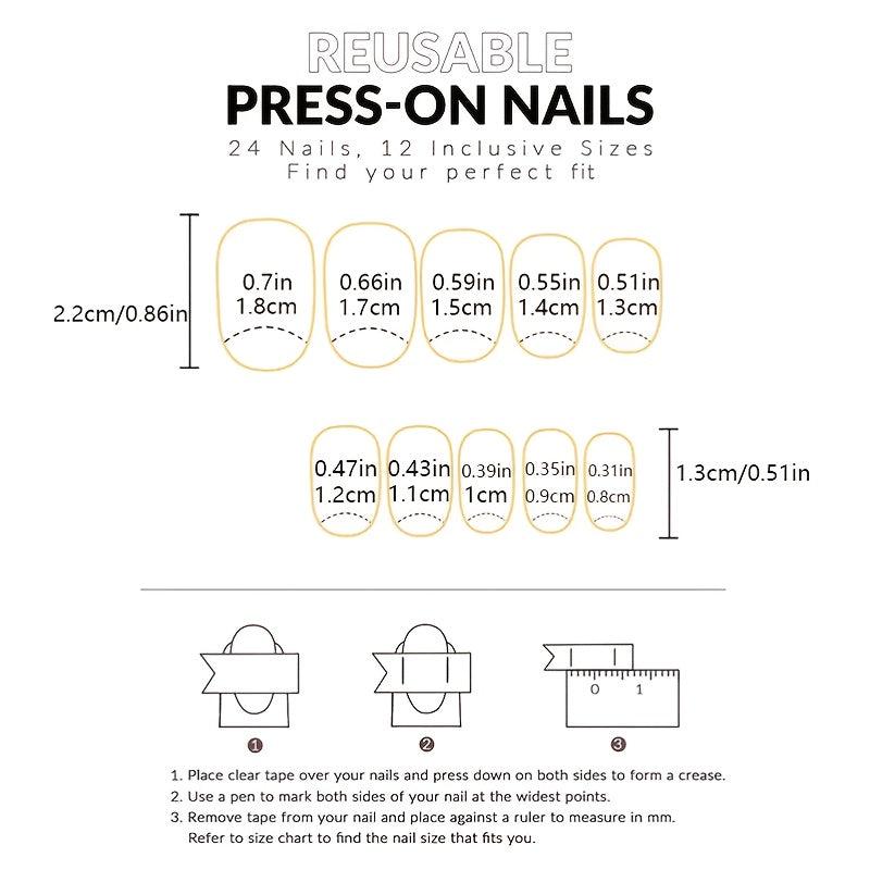 Yellow Squoval Press On Nails Flower False Nails for Women
