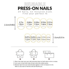 Yellow Squoval Press On Nails Flower False Nails for Women