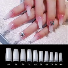 100pcs Soft Gel Nail Tips Medium Square Shaped False Nail Tips