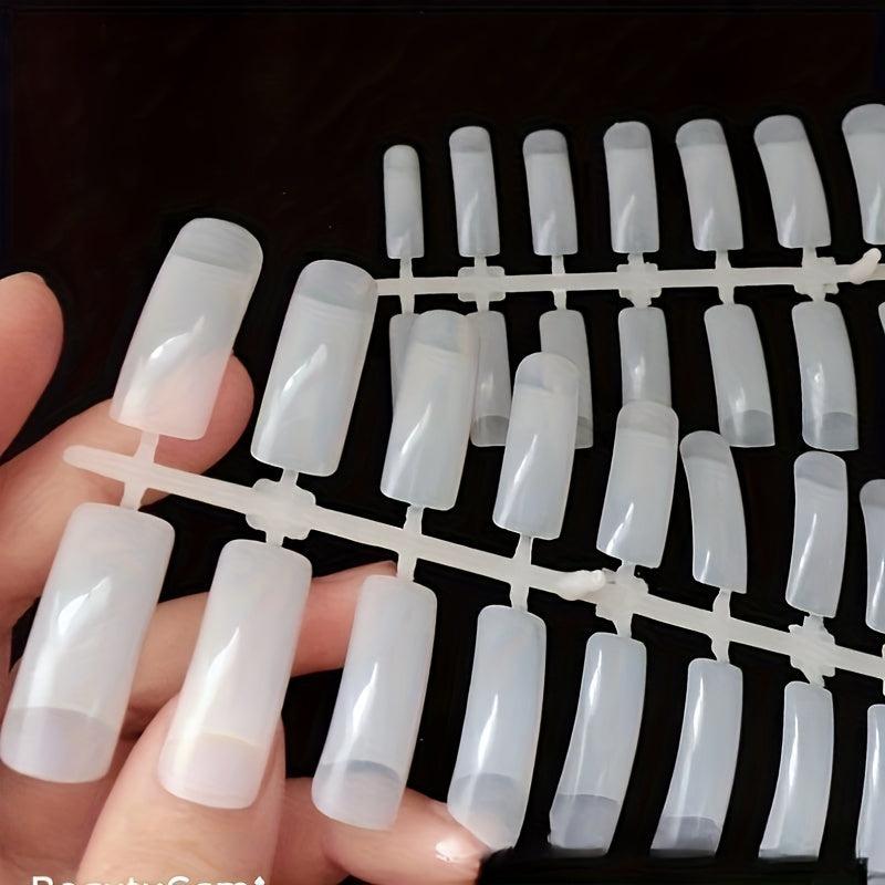 100pcs Soft Gel Nail Tips Medium Square Shaped False Nail Tips