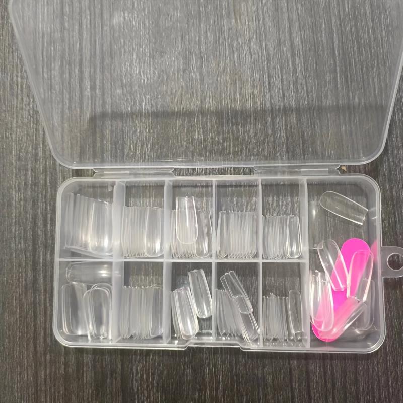 120pcs Soft Gel Nail Tips Clear Acrylic Nail Tips Pre-shaped False Nail Tips