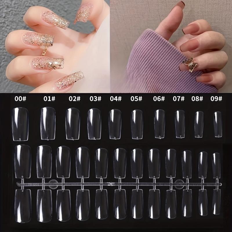 120pcs Soft Gel Nail Tips Clear Acrylic Nail Tips Pre-shaped False Nail Tips