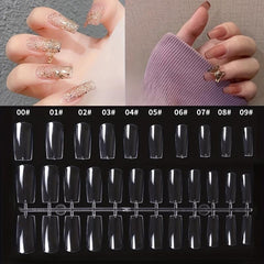 120pcs Soft Gel Nail Tips Clear Acrylic Nail Tips Pre-shaped False Nail Tips