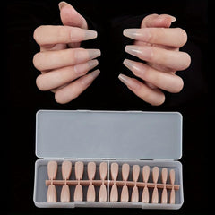 240pcs Nude Acrylic Nail Tips Medium Ballet False Nail Extension Manicure