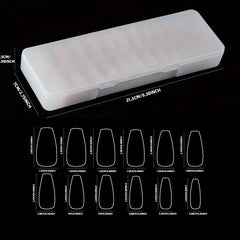 240pcs Nude Acrylic Nail Tips Medium Ballet False Nail Extension Manicure