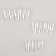 Long Clear Acrylic Coffin Nails for DIY & Salon Use