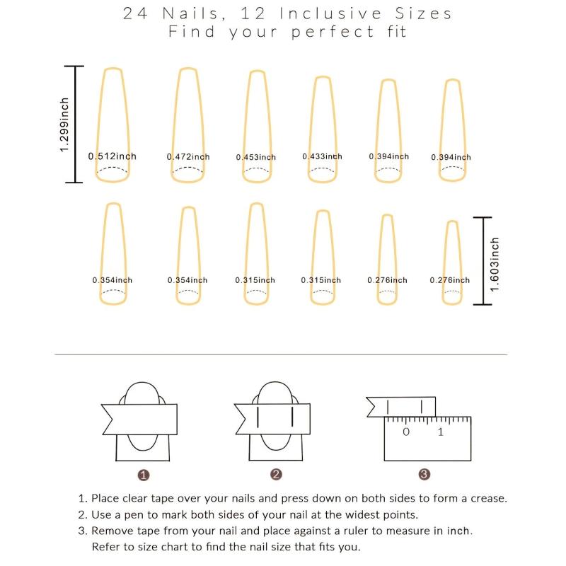 Long Clear Acrylic Coffin Nails for DIY & Salon Use