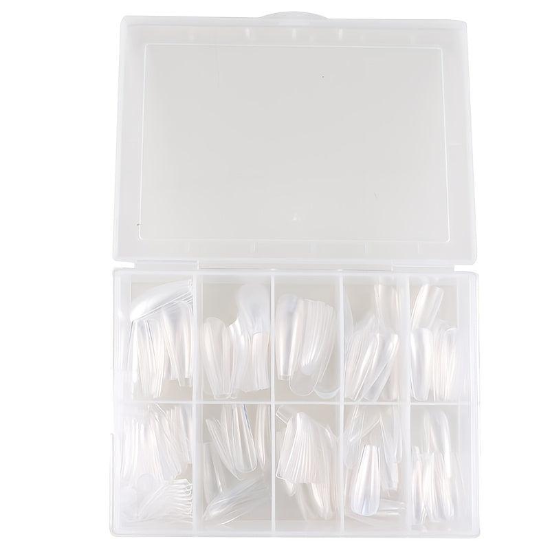 Long Clear Acrylic Coffin Nails for DIY & Salon Use