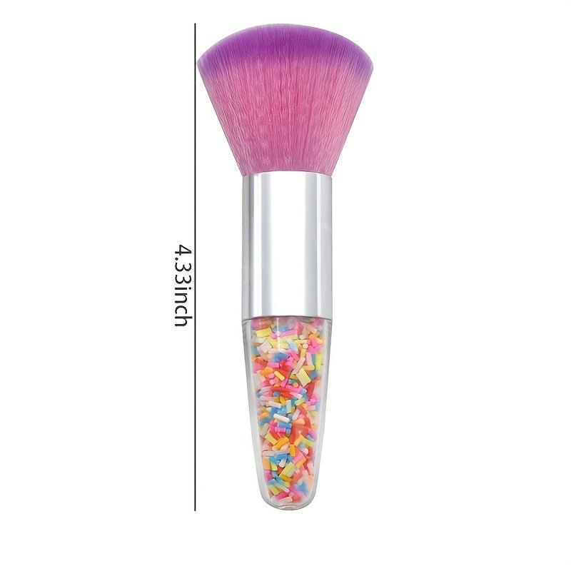 Blush Brush Chunky Handle Nail Art Dust Powder Remover Brush