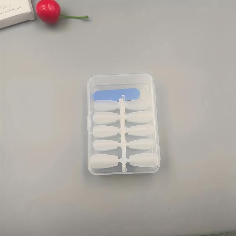 100pcs Matte Clear Gel Nail Tips Medium Ballerina Shape False Nail Tips