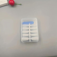 100pcs Matte Clear Gel Nail Tips Medium Ballerina Shape False Nail Tips