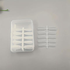 100pcs Matte Clear Gel Nail Tips Medium Ballerina Shape False Nail Tips