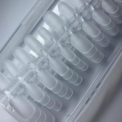 300pcs Matte Clear Short Square Gel Nail Tips