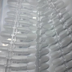 300pcs Matte Clear Short Square Gel Nail Tips