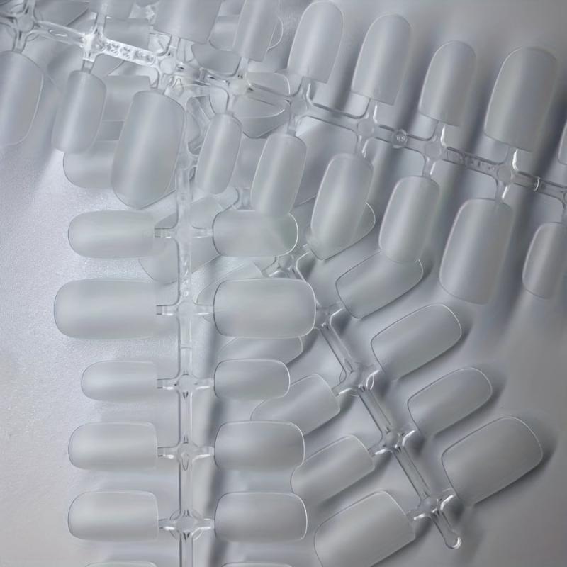 300pcs Matte Clear Short Square Gel Nail Tips
