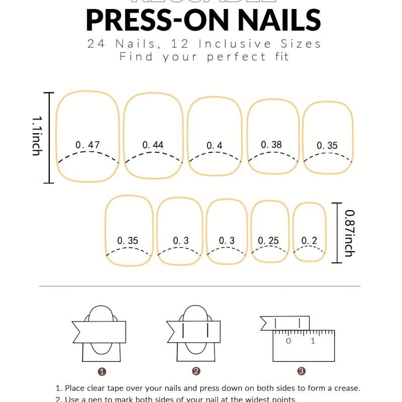 24pcs Winter Pink Acrylic Press On Nails Full Cover Gradient Glue On False Nails