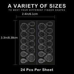 24pcs Glossy Brown Press On Nails Short Square False Nails