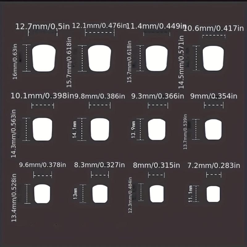 24pcs Glossy Brown Press On Nails Short Square False Nails
