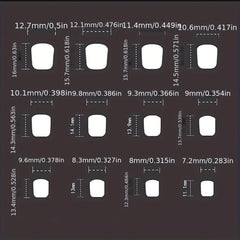 24pcs Glossy Brown Press On Nails Short Square False Nails
