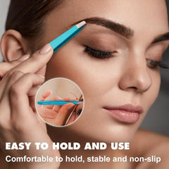 6-Piece Eyebrow Tweezers Set with Scissors Brush Stainless Steel
