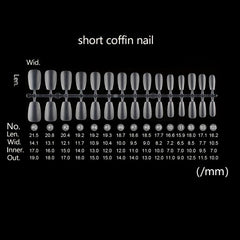 120pcs Matte Almond Coffin False Nail Tips with Toenail Tips