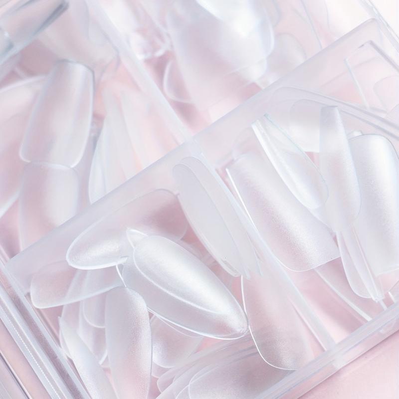 120pcs Matte Almond Coffin False Nail Tips with Toenail Tips