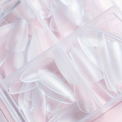 120pcs Matte Almond Coffin False Nail Tips with Toenail Tips