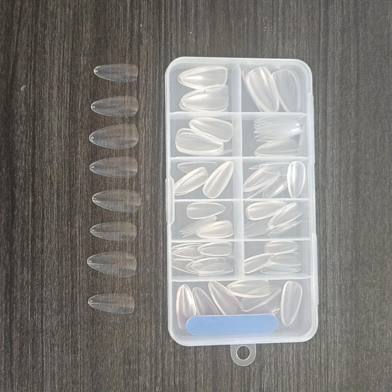 120 Clear Almond-Shaped Gel Nail Tips