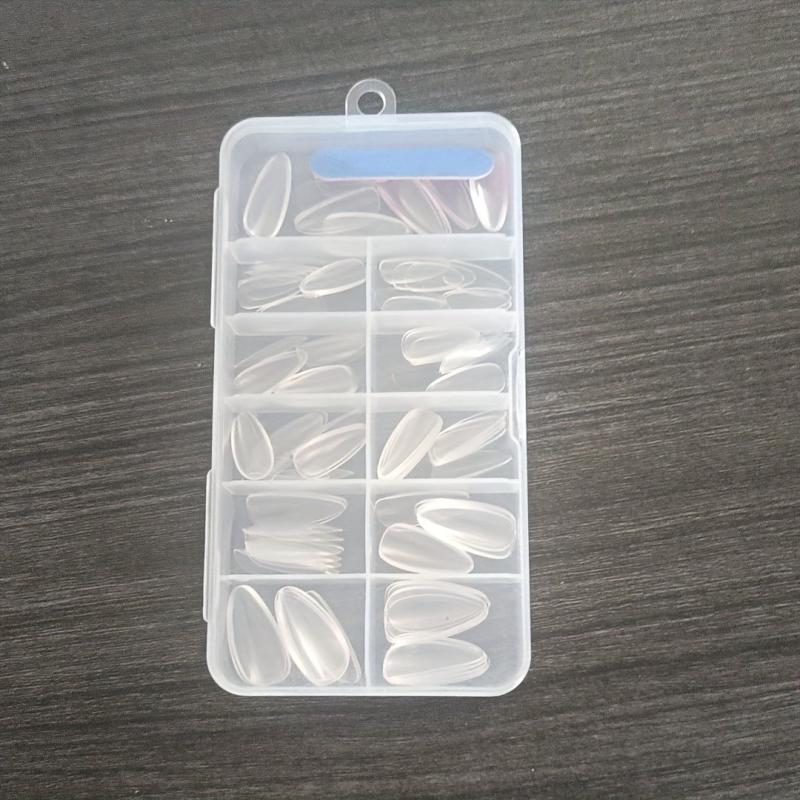 120 Clear Almond-Shaped Gel Nail Tips