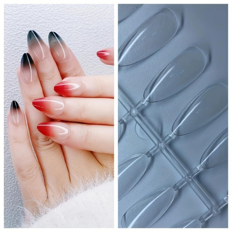 120 Clear Almond-Shaped Gel Nail Tips