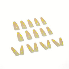 24 PCS Faux Nails With Glue & Jelly Gum Multiple Colors & Finishes
