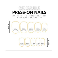 100 Pcs Press On False Nails Ballet Full Length DIY Nail Enhancement
