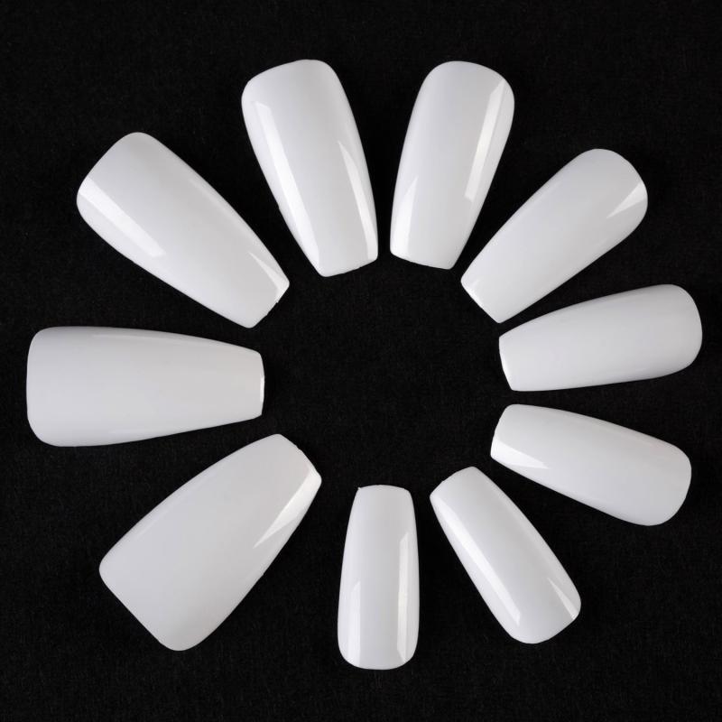 100 Pcs Press On False Nails Ballet Full Length DIY Nail Enhancement